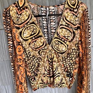 Free People boho paisley top - small